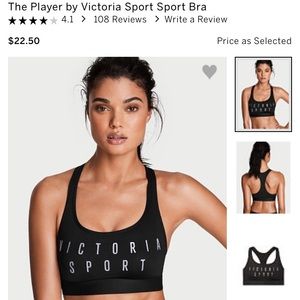 TWO Victoria’s Secret The Player sports bras